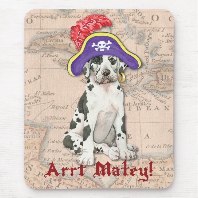 Tapis De Souris Great Dane Pirate (Devant)