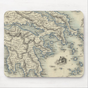 Tapis De Souris Grèce avec des cartes de Corfou et de Stampalia