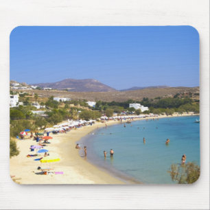 Tapis De Souris Grèce, île de Paros, plage de Krios au-dessus