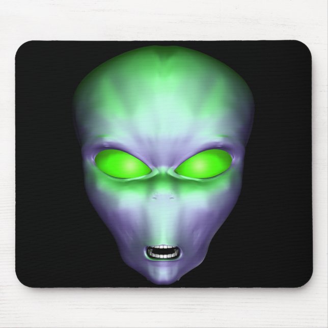 Tapis De Souris Green Alien Face (Devant)