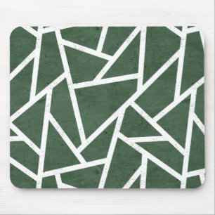 Tapis De Souris Green and white mosaic pattern