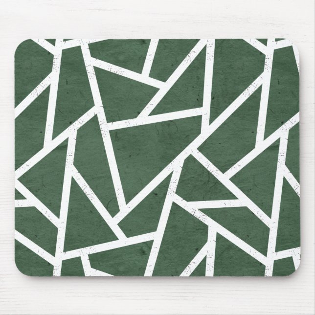 Tapis De Souris Green and white mosaic pattern (Devant)