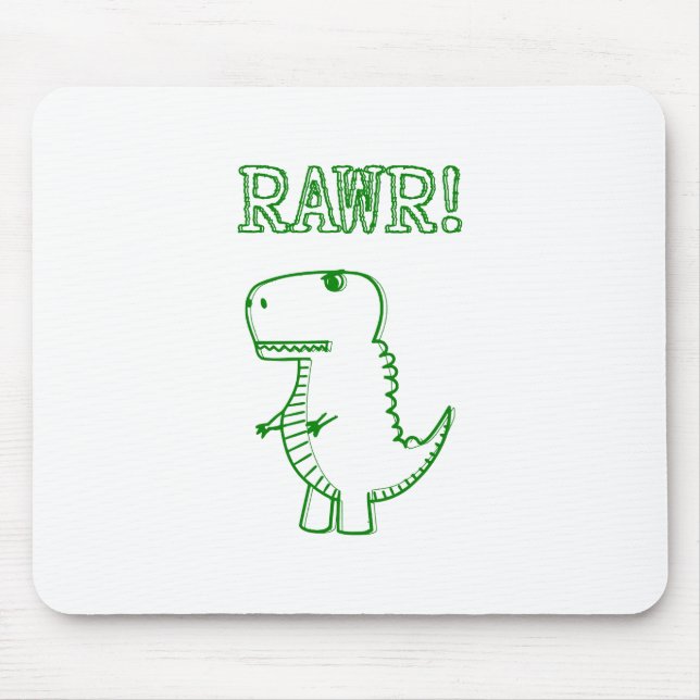 Tapis De Souris Green Angry T Rex Dino (Devant)