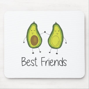 Tapis De Souris Green Avocado Cartoon Friendship Image Friend Art