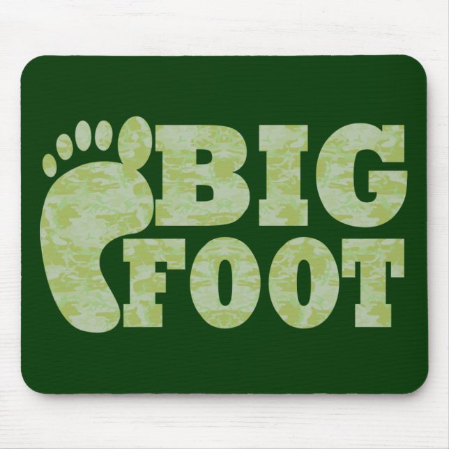 Tapis De Souris Green camouflage Bigfoot text (Devant)