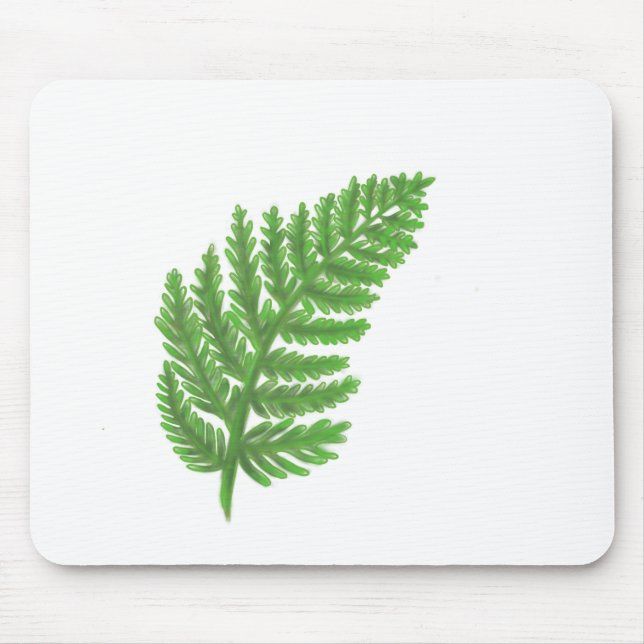 Tapis De Souris Green Fern, green foliage, botanical pattern (Devant)
