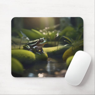 Tapis De Souris Green Frog Forest Life,