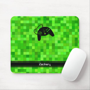 Tapis De Souris Green Gamer Pixels   Personnalisé