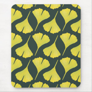 Tapis De Souris Green Gingko Leaf Nature Lover Motif botanique