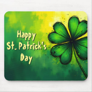Tapis De Souris Green, Happiness & Joy - Bonne St. Patrick's Day !