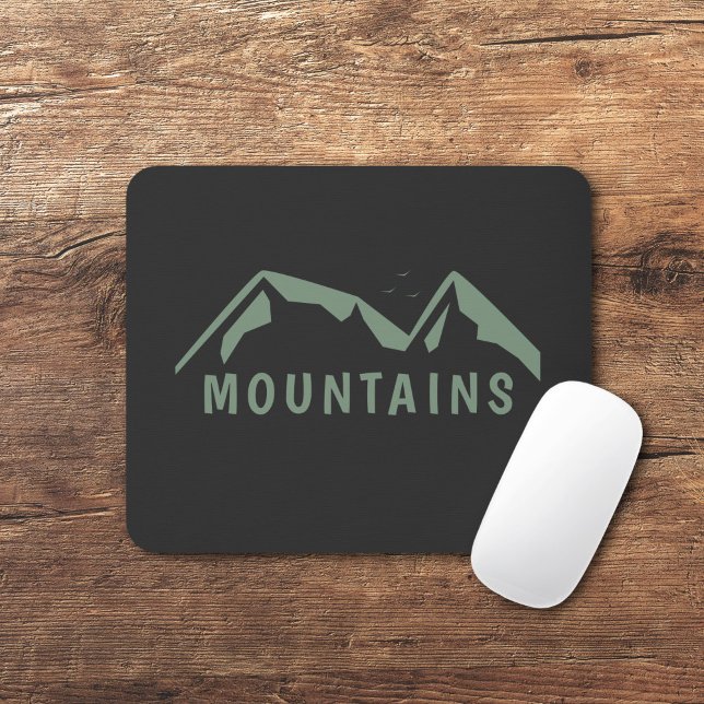 Tapis De Souris Green Mountains Black Mouse Pad (Green Mountains Black Mouse Pad)