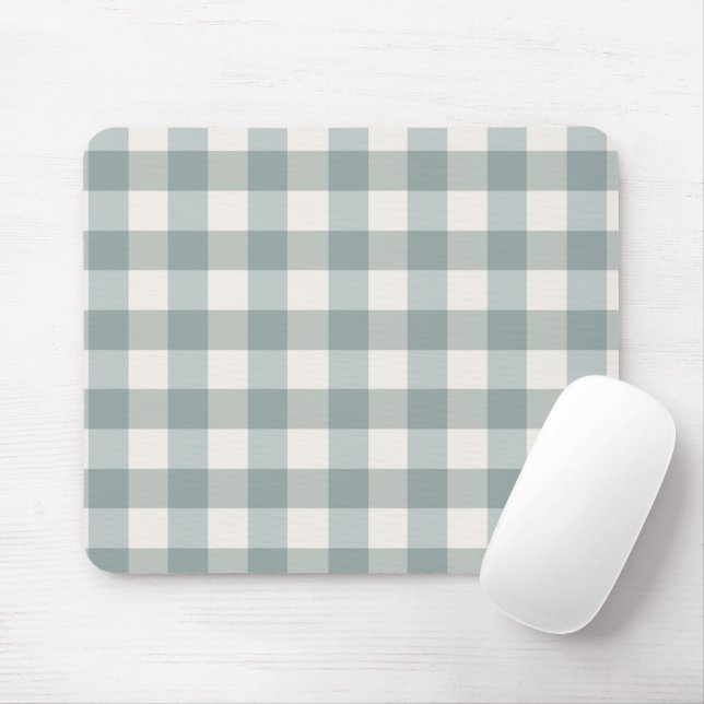 Tapis De Souris Green Plaid En vichy Country Farmhouse Simple (Avec souris)