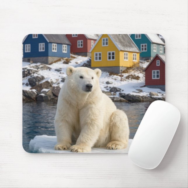 Tapis De Souris Greenland Polar Bear On an Ice Floe (Avec souris)