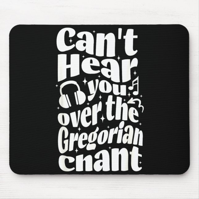 Tapis De Souris Gregorian Chant Funny Catholic Traditional Latin M (Devant)