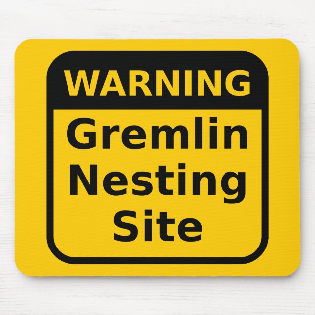 Tapis De Souris Gremlin Avertissement Mousepad (Devant)