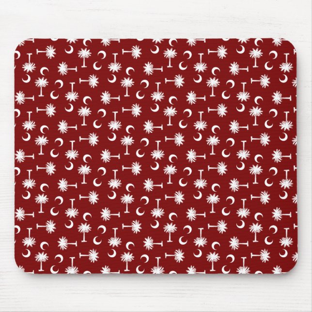 Tapis De Souris Grenat de drapeau de lune de Palmetto de la (Devant)