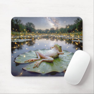 Tapis De Souris Grenouille allongée sur un nénuphar