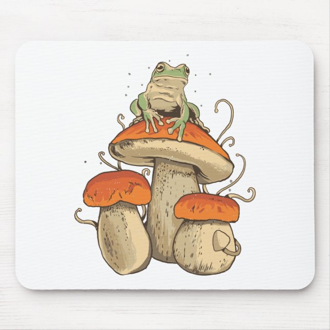 Tapis De Souris Grenouille avec champignons (Devant)