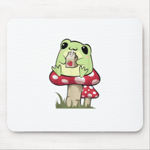 Tapis De Souris Grenouille Champignon Goblincore Mycologie Style C