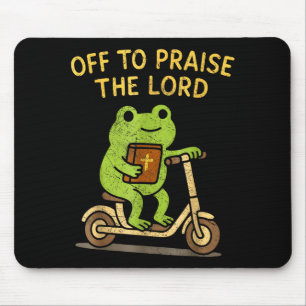 Tapis De Souris Grenouille chrétien pour aller louer le Seigneur