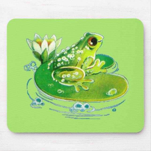 Tapis De Souris Grenouille dans un étang Mousepad (Devant)