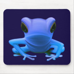 Tapis De Souris Grenouille d'arbre bleue