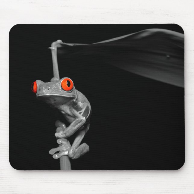 Tapis De Souris Grenouille d'arbre observée par rouge (Devant)