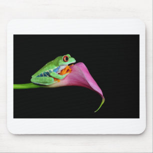 Tapis De Souris grenouille d'arbre observée par rouge