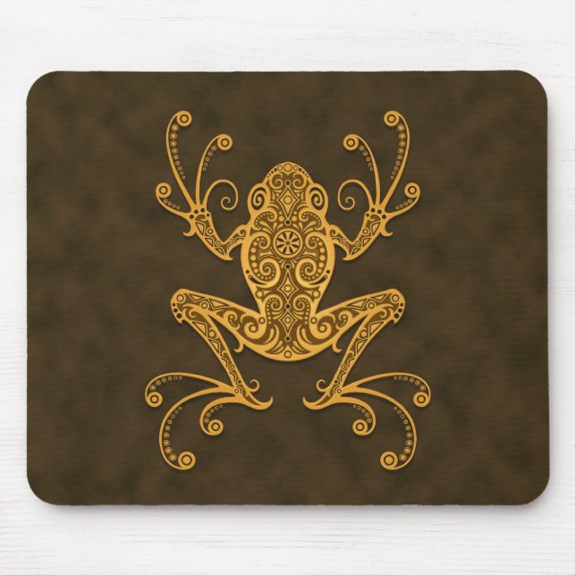 Tapis De Souris Grenouille d'arbre tribale (brun) (Devant)