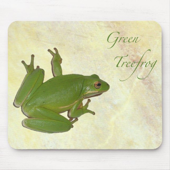 Tapis De Souris Grenouille d'arbre verte Mousepad (Devant)