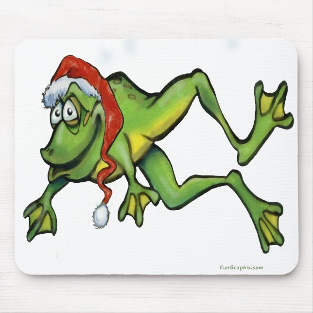 Tapis De Souris Grenouille de Noël (Devant)