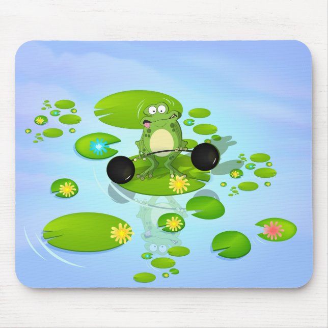Tapis De Souris Grenouille Haltérophile (Devant)
