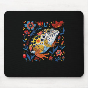 Tapis De Souris Grenouille Illustrée Whimsical Avec Bac Floral Vib