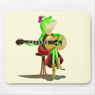 Tapis De Souris Grenouille Jouer de la guitare