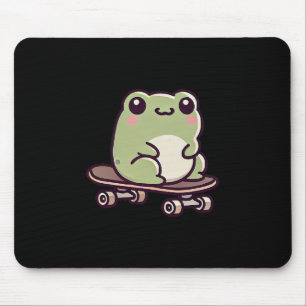 Tapis De Souris Grenouille Kawaii Sur Un Skateboard Drôle De Skate