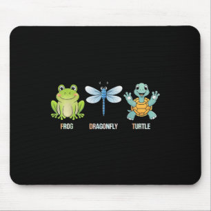 Tapis De Souris Grenouille libellule Tortue drôle Coupe animal
