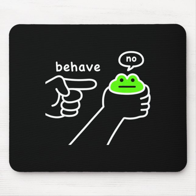 Tapis De Souris Grenouille malhonnête Mème de grenouille drôle Se  (Devant)