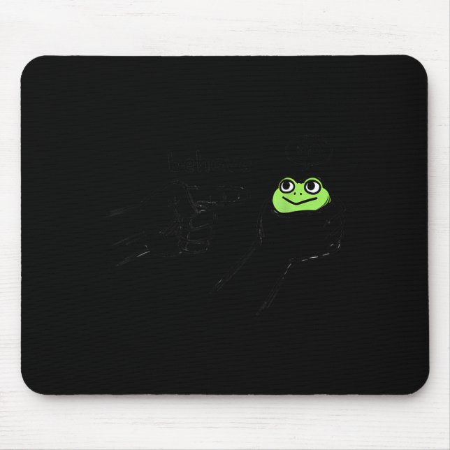 Tapis De Souris Grenouille malhonnête Mème de grenouille drôle Se  (Devant)