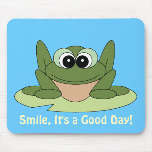 Tapis De Souris Grenouille Mousepad de beau jour de sourire