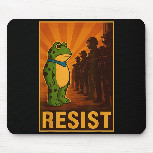 Tapis De Souris Grenouille Résiste Rtland Grenouille Protestation  (Devant)