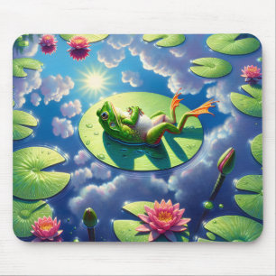 Tapis De Souris Grenouille se relaxer sur un tapis de Lily
