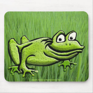 Tapis De Souris Grenouille verte dans le dessin animalier