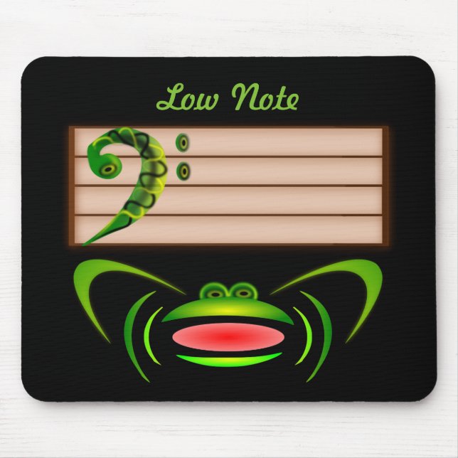 Tapis De Souris Grenouille verte Note basse (Devant)