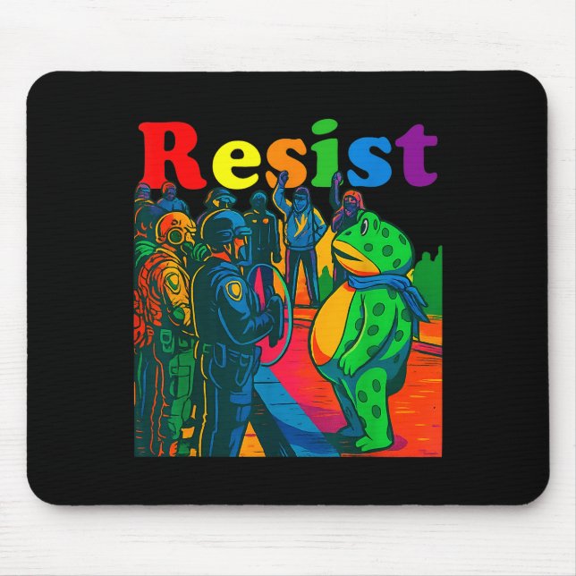Tapis De Souris Grenouilles résistent Portland Grenouille protesta (Devant)