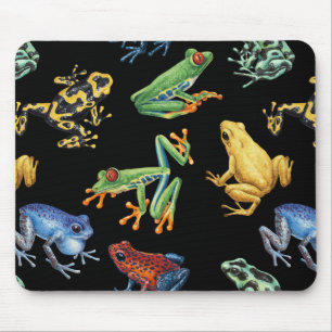 Tapis De Souris Grenouilles sur noir