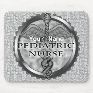 Tapis De Souris Grey caduceus Infirmière pédiatrique