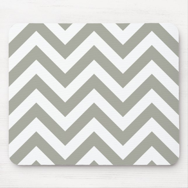 Tapis De Souris Grey Chevrons Zig Zag Motif (Devant)