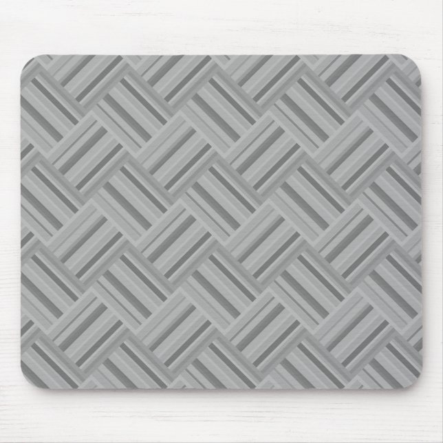 Tapis De Souris Grey stripes diagonal weave pattern (Devant)