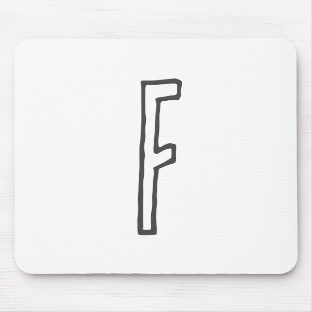 Tapis De Souris Grey & White Initial Letter Monogrammed Plain (Devant)