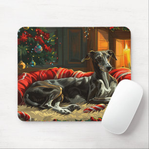 Tapis De Souris Greyhound Chig Festive de Noël